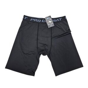 Pro Combat Compression Shorts Men 2XL Black Cool Max Athletic Workout Base Layer